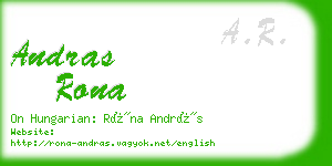 andras rona business card